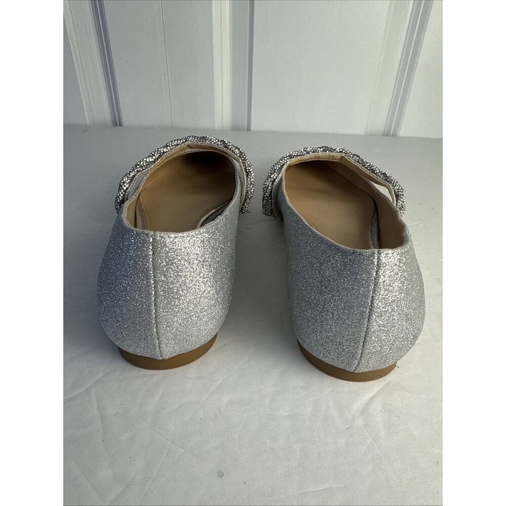 Jewel Badgley Mischka Women's Vana Pointed Toe Evening Flat Shoes Size 5 1/2 New - Picture 10 of 10